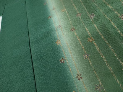 平和屋着物●訪問着　駒刺繍　舞花間道　暈し染め　金彩　正絹　逸品　AABK6392cs