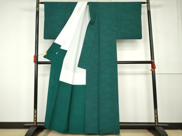 平和屋着物●中村喬　江戸小紋　風景草花文　小田急百貨店扱い　正絹　逸品　AABK6393cs