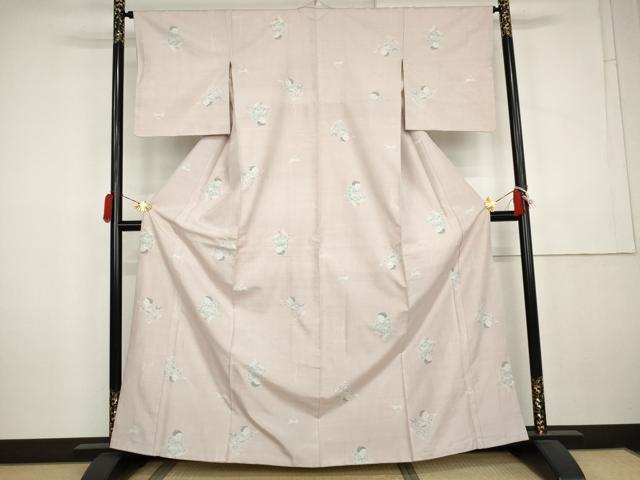 平和屋着物●上質な紬　童子遊び　跳び兎　正絹　逸品　AABK6399cs