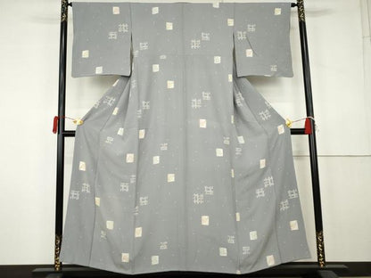平和屋着物●上質な小紋　跳び兎　正絹　逸品　AABK6401cs