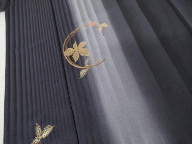 平和屋着物●訪問着　竹屋町刺繍　南天枝葉丸文　暈し染め　金糸　正絹　逸品　AABK6403cs