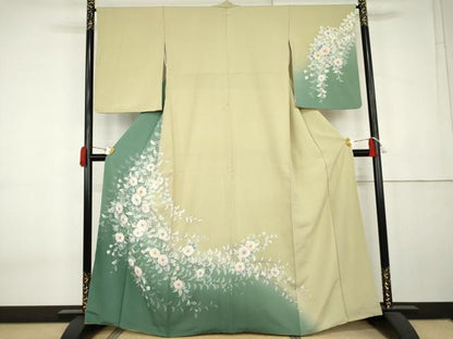 平和屋着物●訪問着　辻が花　絞り　暈し染め　正絹　逸品　AABK6404cs