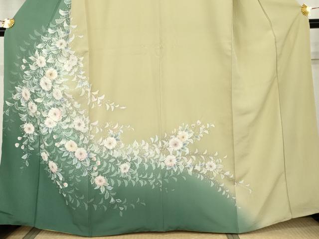 平和屋着物●訪問着　辻が花　絞り　暈し染め　正絹　逸品　AABK6404cs