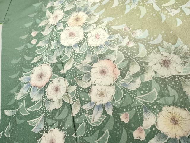 平和屋着物●訪問着　辻が花　絞り　暈し染め　正絹　逸品　AABK6404cs