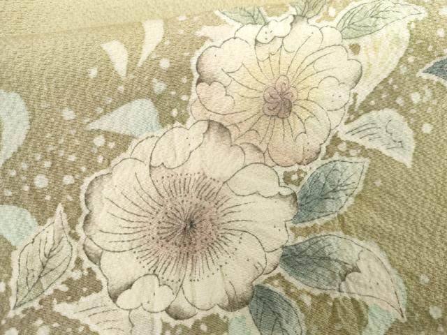 平和屋着物●訪問着　辻が花　絞り　暈し染め　正絹　逸品　AABK6404cs
