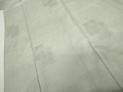 平和屋着物●本場結城紬　重要無形文化財　80亀甲　飛び亀甲　色紙重ね文　奥順謹製　証紙付き　正絹　逸品　AABK6413cs