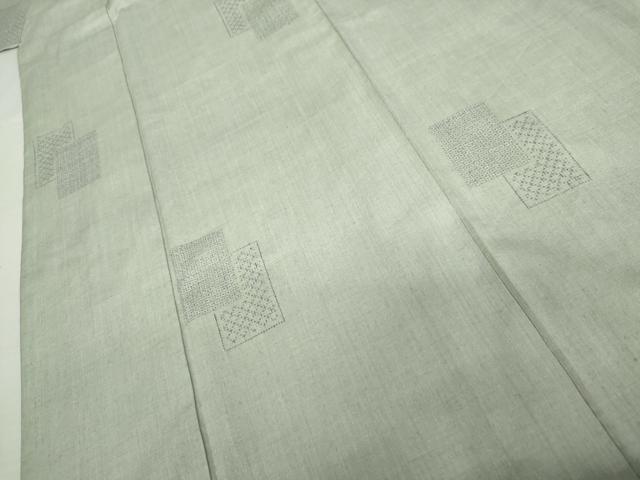 平和屋着物●本場結城紬　重要無形文化財　80亀甲　飛び亀甲　色紙重ね文　奥順謹製　証紙付き　正絹　逸品　AABK6413cs