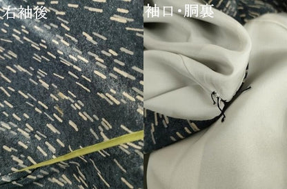 平和屋着物●青山みとも　小紋　幾何学斜縞　正絹　逸品　AABK6417cs