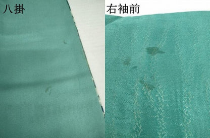 平和屋着物●訪問着　辻が花　暈し染め　金通し地　さが美扱い　正絹　逸品　AABK6419cs
