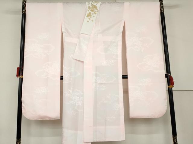 平和屋着物●豪華振袖・長襦袢(無双仕立て)セット　刺繍　花蝶文　金糸　金彩　ロング丈　正絹　逸品　AABK6422cs