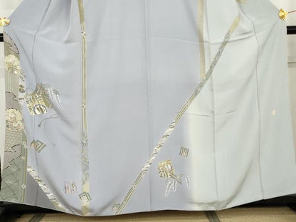 平和屋着物●訪問着　作家物　駒刺繍　源氏香花蝶丸文　暈し染め　金彩　正絹　逸品　AABK6433cs