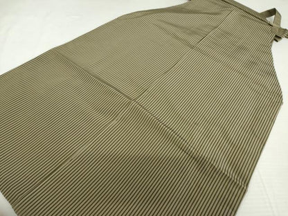 平和屋着物●男性　行灯袴　縞　正絹　逸品　AABK6441cs