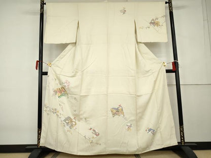 平和屋着物●訪問着　冊子花文　金彩　正絹　逸品　未使用　AABK6450cs