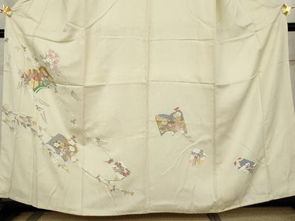 平和屋着物●訪問着　冊子花文　金彩　正絹　逸品　未使用　AABK6450cs
