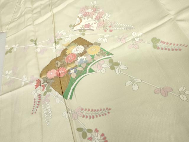 平和屋着物●訪問着　冊子花文　金彩　正絹　逸品　未使用　AABK6450cs