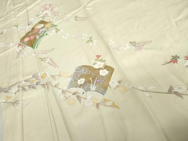 平和屋着物●訪問着　冊子花文　金彩　正絹　逸品　未使用　AABK6450cs