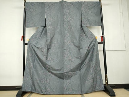 平和屋着物●本場大島紬　枝花文　やまと誂製　正絹　逸品　未使用　AABK6457cs