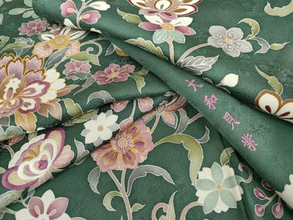 平和屋着物●京の名門　じゅらく謹製　訪問着　駒刺繍　大和貝紫　更紗花文　正絹　逸品　AABK6466cs