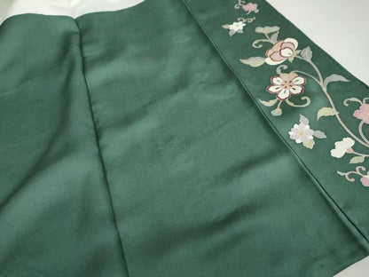 平和屋着物●京の名門　じゅらく謹製　訪問着　駒刺繍　大和貝紫　更紗花文　正絹　逸品　AABK6466cs