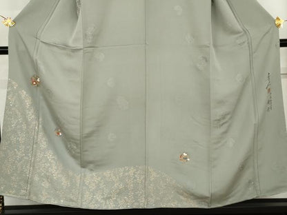 平和屋着物●友禅作家の巨匠　浅井青仁　訪問着　花丸文　金彩　正絹　逸品　AABK6467cs