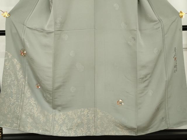 平和屋着物●友禅作家の巨匠　浅井青仁　訪問着　花丸文　金彩　正絹　逸品　AABK6467cs