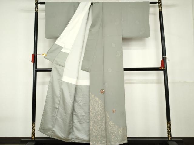 平和屋着物●友禅作家の巨匠　浅井青仁　訪問着　花丸文　金彩　正絹　逸品　AABK6467cs