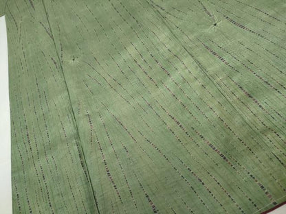 平和屋着物●上質な紬　竜巻絞り　ロング丈　正絹　逸品　AABK6469cs