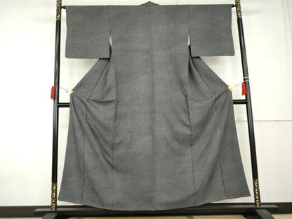 平和屋着物●江戸小紋　鮫小紋柄　黒地　正絹　逸品　AABK6470cs