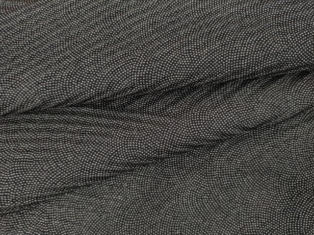 平和屋着物●江戸小紋　鮫小紋柄　黒地　正絹　逸品　AABK6470cs
