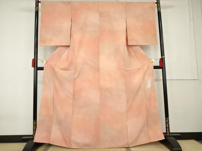 平和屋着物●染色作家　斉藤三才　小紋　霞文　暈し染め　正絹　逸品　AABK6471cs