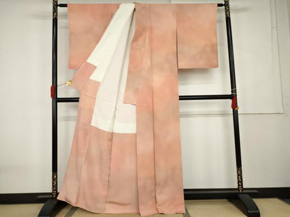 平和屋着物●染色作家　斉藤三才　小紋　霞文　暈し染め　正絹　逸品　AABK6471cs