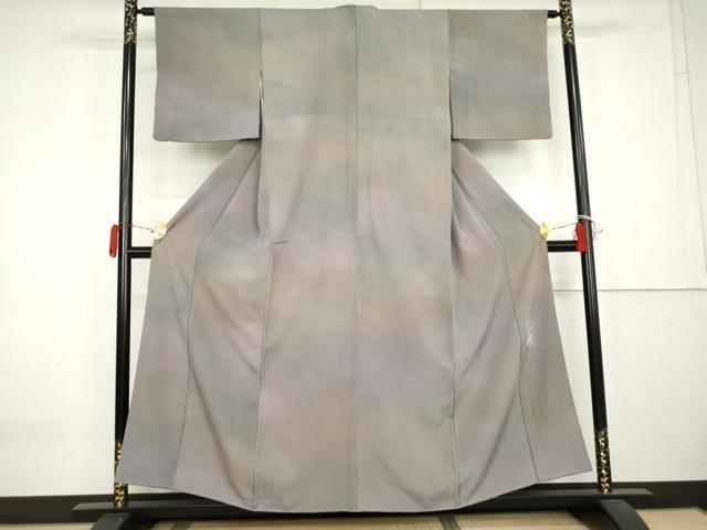 平和屋着物●染色作家　斉藤三才　小紋　霞文　暈し染め　正絹　逸品　AABK6472cs