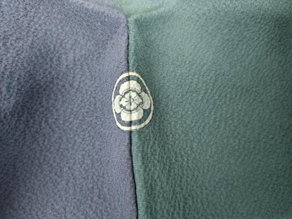 平和屋着物●染色作家　斉藤三才　小紋　霞文　暈し染め　正絹　逸品　AABK6473cs