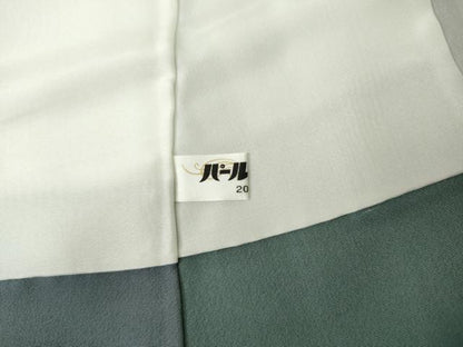 平和屋着物●染色作家　斉藤三才　小紋　霞文　暈し染め　正絹　逸品　AABK6473cs