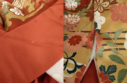 平和屋着物●豪華振袖　駒刺繍　花車文　暈し染め　金糸　小田急百貨店扱い　正絹　逸品　AABK6478cs