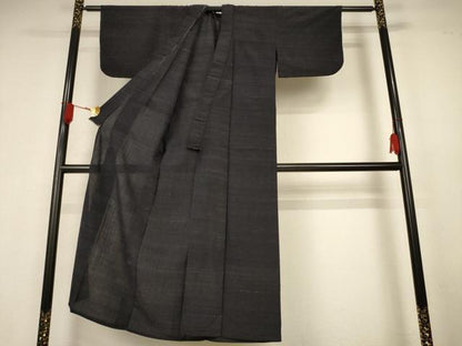 平和屋着物＊夏物　紗紬　霞文　正絹　逸品　AABK6490jd