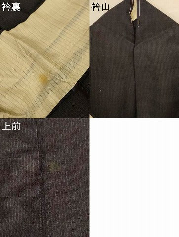 平和屋着物＊夏物　紗紬　縞　正絹　逸品　AABK6491jd