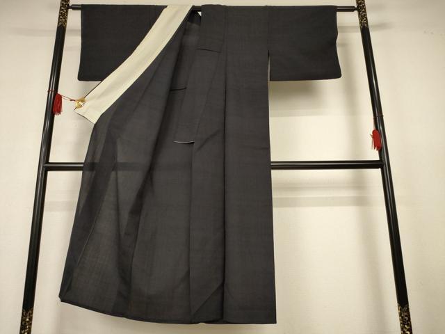 平和屋着物＊夏物　紗紬　縞　正絹　逸品　AABK6491jd