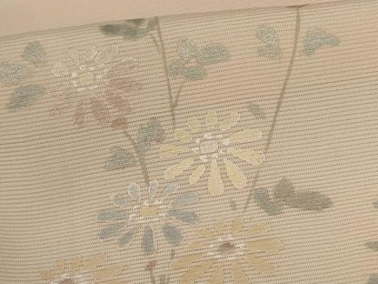 平和屋着物●夏物　訪問着　絽　手描き　草花文　暈し染め　銀彩　正絹　逸品　AABK6495jd