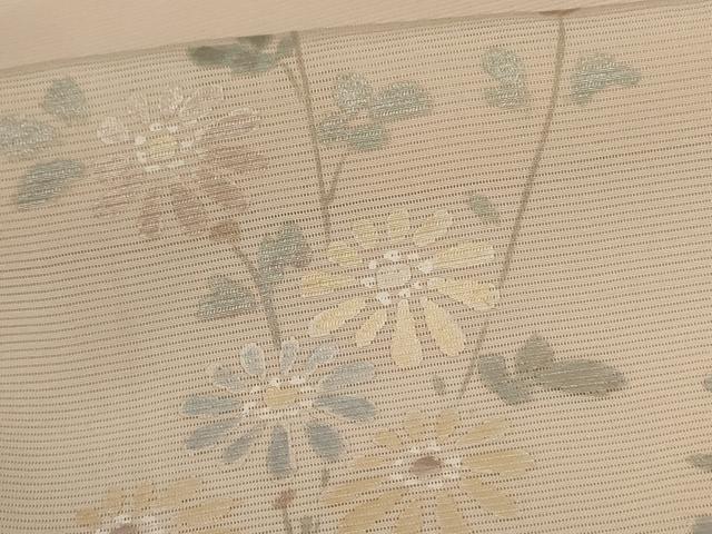 平和屋着物●夏物　訪問着　絽　手描き　草花文　暈し染め　銀彩　正絹　逸品　AABK6495jd