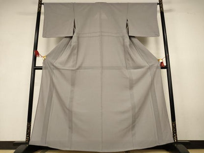 平和屋着物●夏物　色無地　絽　利休白茶色　正絹　逸品　AABK6497jd