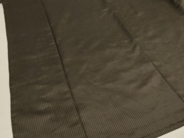 平和屋着物＊夏物　紗紬　縞　正絹　逸品　AABK6498jd