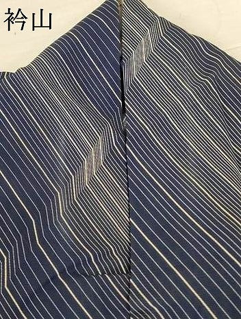 平和屋着物＊夏物　小紋　絽　変わり斜縞　正絹　逸品　AABK6499jd