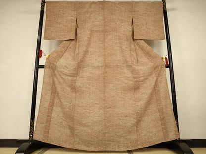 平和屋着物＊夏物　洗える最高級着物　＜英＞はなぶさ謹製　小紋　紗　杢目文　洗える着物　AABK6509jd