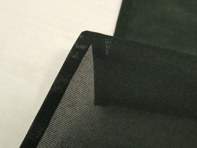 平和屋着物＊夏物　小紋　紗　抽象文　黒地　金銀糸　正絹　逸品　未使用　AABK6511jd