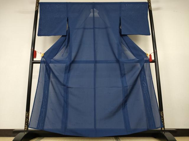 平和屋着物＊夏物　色無地　絽　流水笹紋紗　褐返色　正絹　逸品　AABK6512jd
