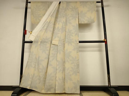 平和屋着物＊夏物　大島上布　舞葉文　反端付き　正絹　逸品　AABK6513jd