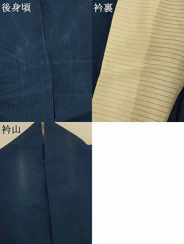 平和屋着物＊夏物　色無地　縦絽　幾何学紋紗　褐返色　正絹　逸品　AABK6515jd