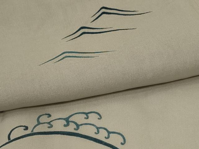 平和屋着物＊夏物　訪問着　紗　風景文　正絹　逸品　AABK6520jd