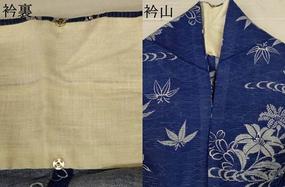 平和屋着物＊夏物　小紋　絽　草花文　正絹　逸品　AABK6527jd